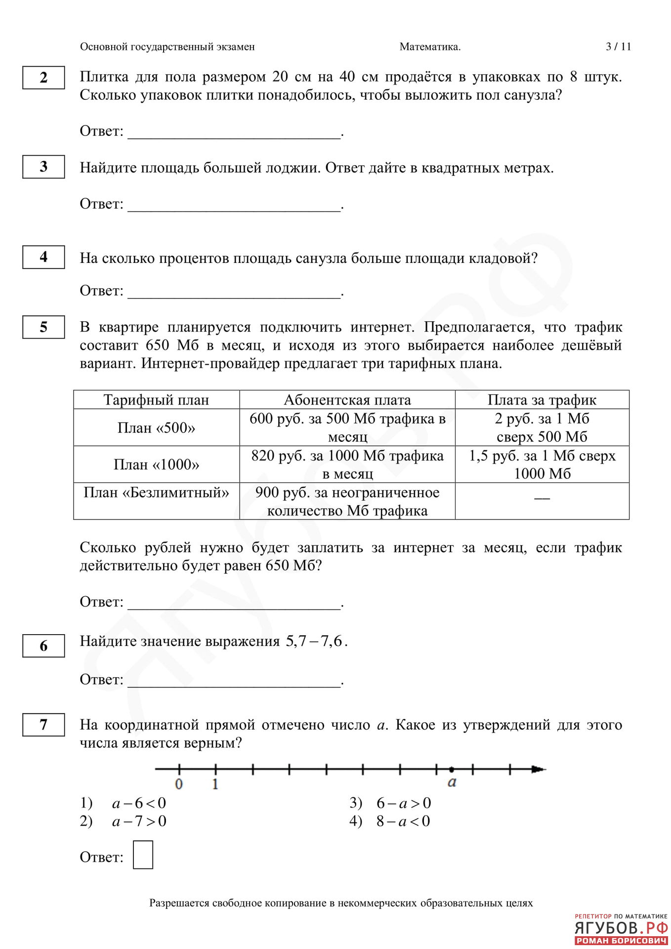 Образец реального варианта огэ по математике от сайта ягубов рф 28 мая 2021